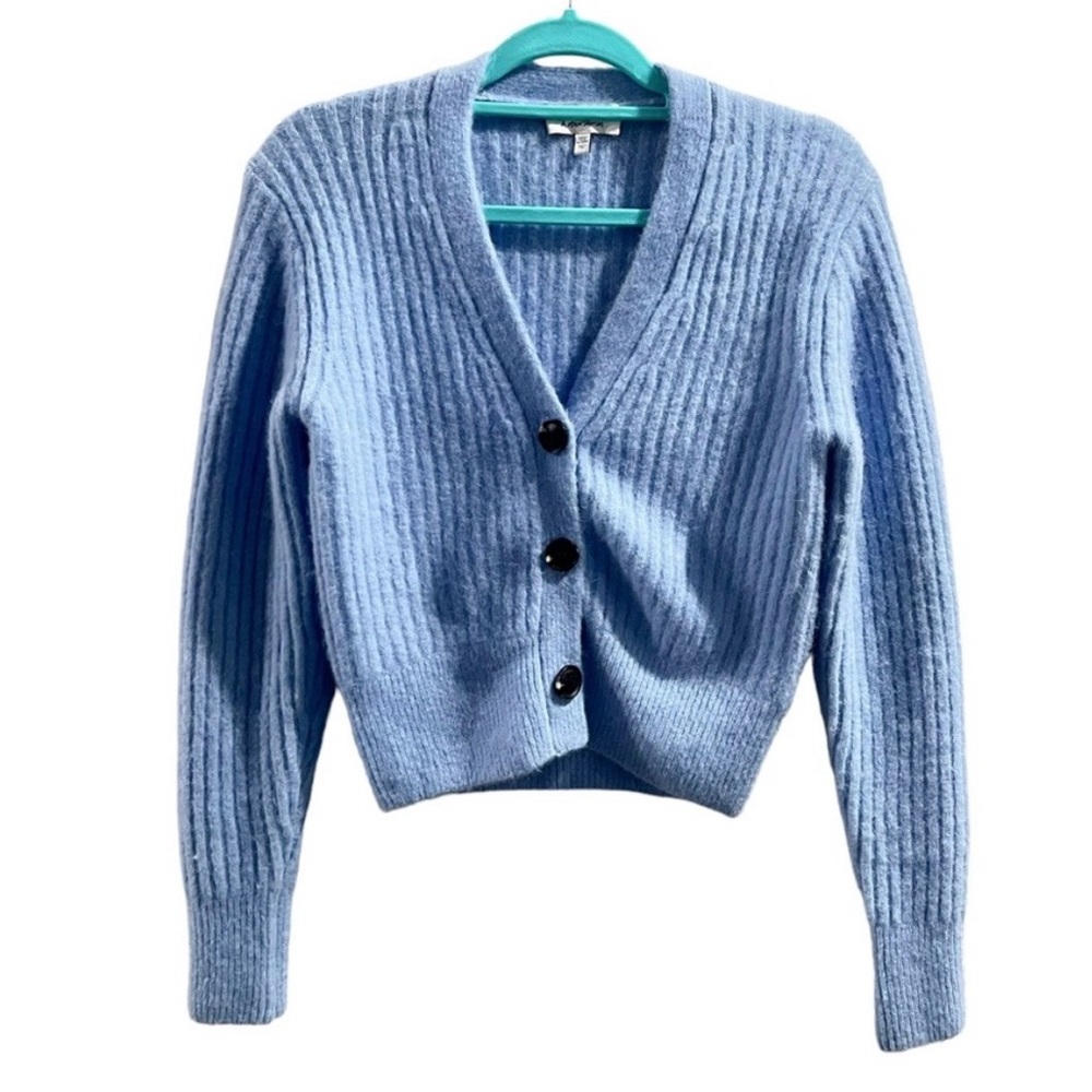 Other Stories Stockholm Atelier Cardigan Sweater Womens Xs Wool Alpaca Blue